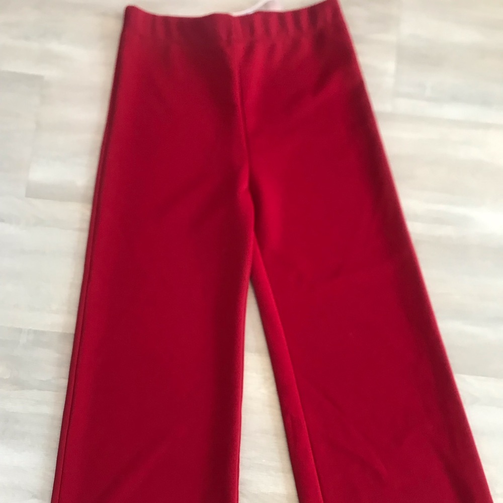 Ankle length red pants